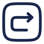 Undo Right Square SVG Icon
